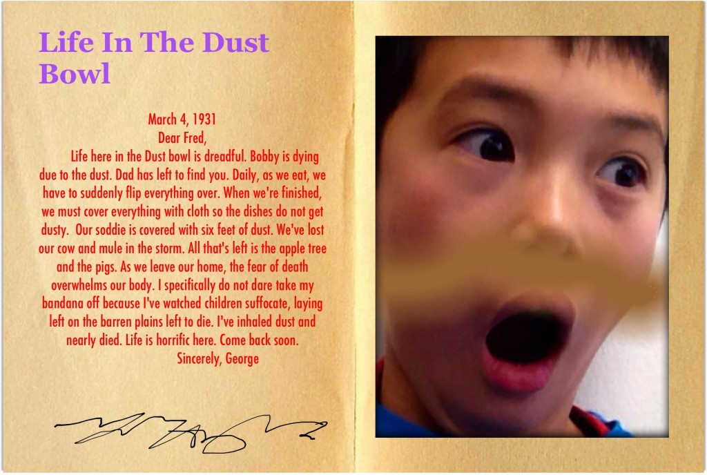 Yee Hong's Dust Bowl Letter